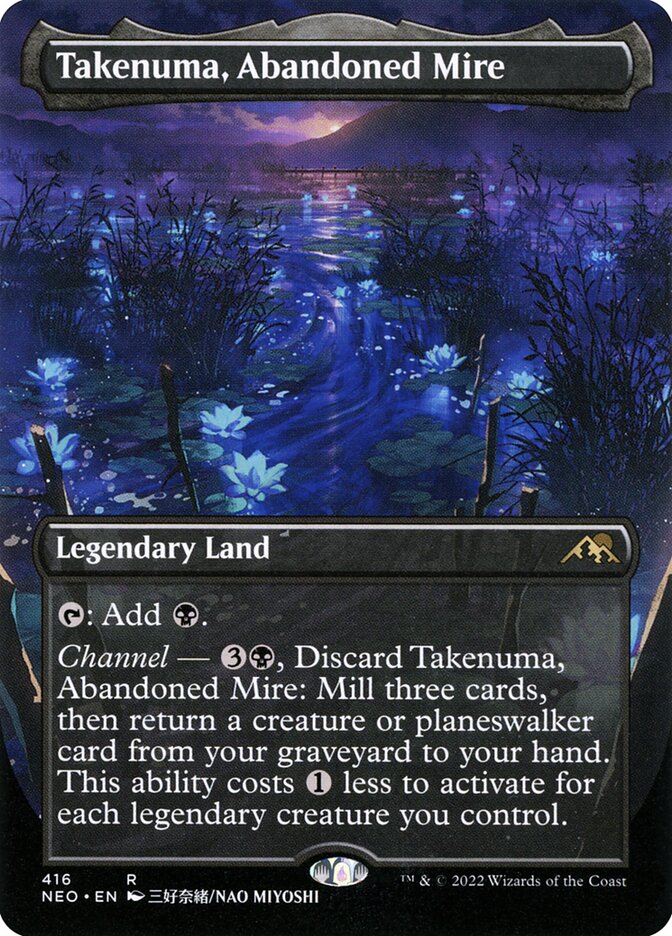 Takenuma, Abandoned Mire 416 (Kamigawa: Neon Dynasty)  - Borderless Foil | Good Games Adelaide SA