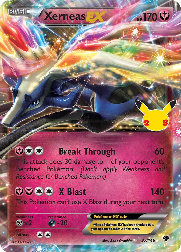 Xerneas EX 97/146 (Celebrations: Classic Collection)  - Holofoil | Good Games Adelaide SA
