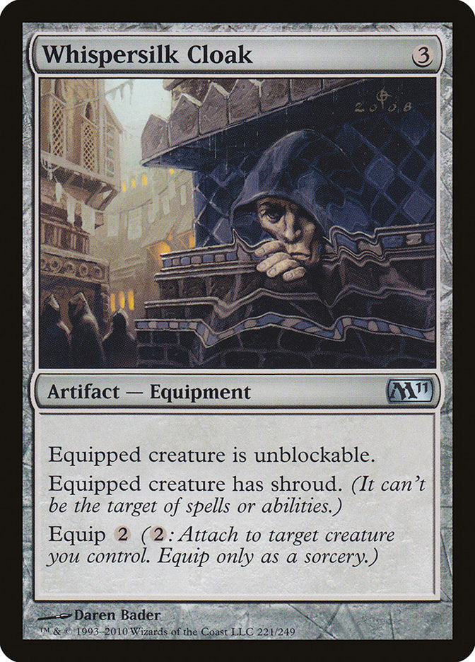 Whispersilk Cloak 221 (Magic 2011 (M11))  | Good Games Adelaide SA