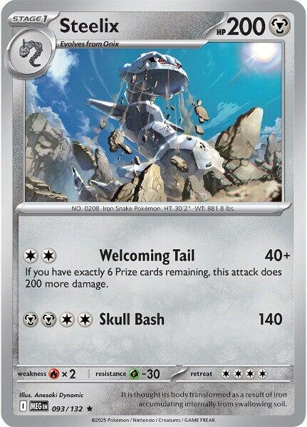 Steelix 093/132 (ME01: Mega Evolution)  - Holofoil | Good Games Adelaide SA