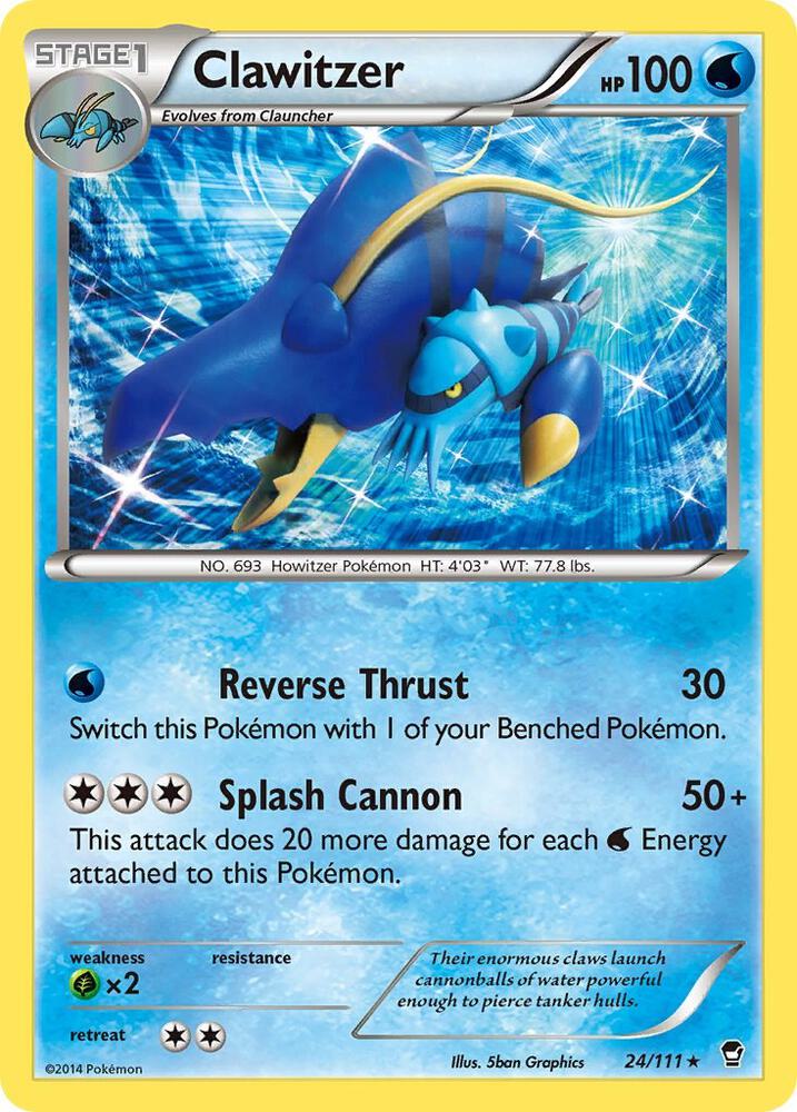 Clawitzer 24/111 (XY - Furious Fists)  - Holofoil | Good Games Adelaide SA