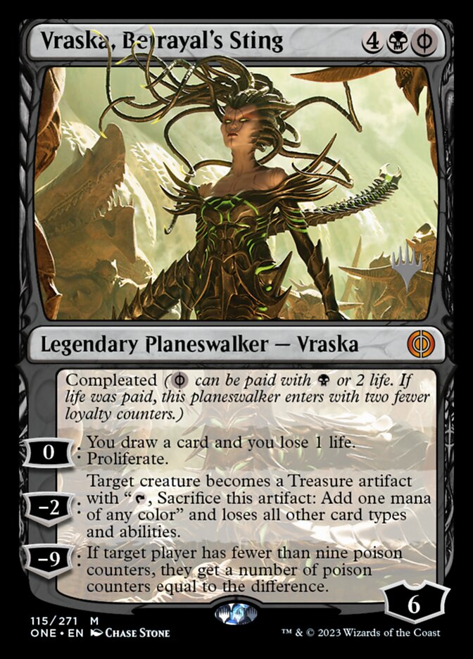 Vraska, Betrayal's Sting 115 (Promo Pack: Phyrexia: All Will Be One)  | Good Games Adelaide SA