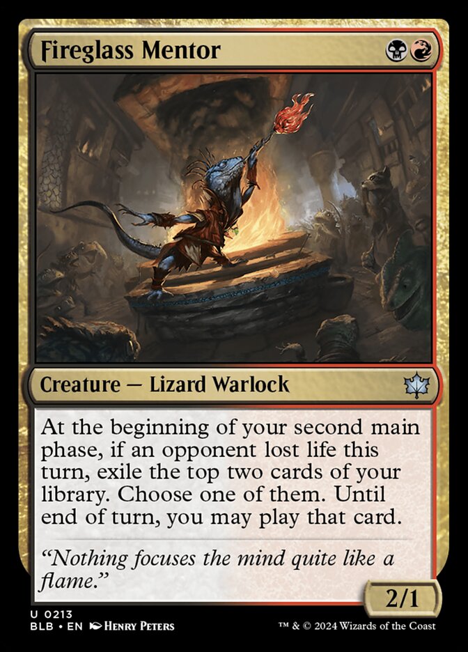 Fireglass Mentor 213 (Bloomburrow)  - Foil | Good Games Adelaide SA