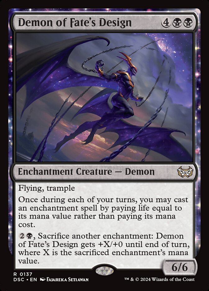 Demon of Fate's Design 137 (Commander: Duskmourn: House of Horror)  | Good Games Adelaide SA