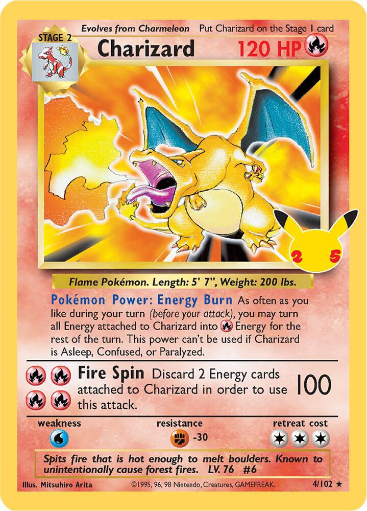 Charizard 4/102 (Celebrations: Classic Collection)  - Holofoil | Good Games Adelaide SA