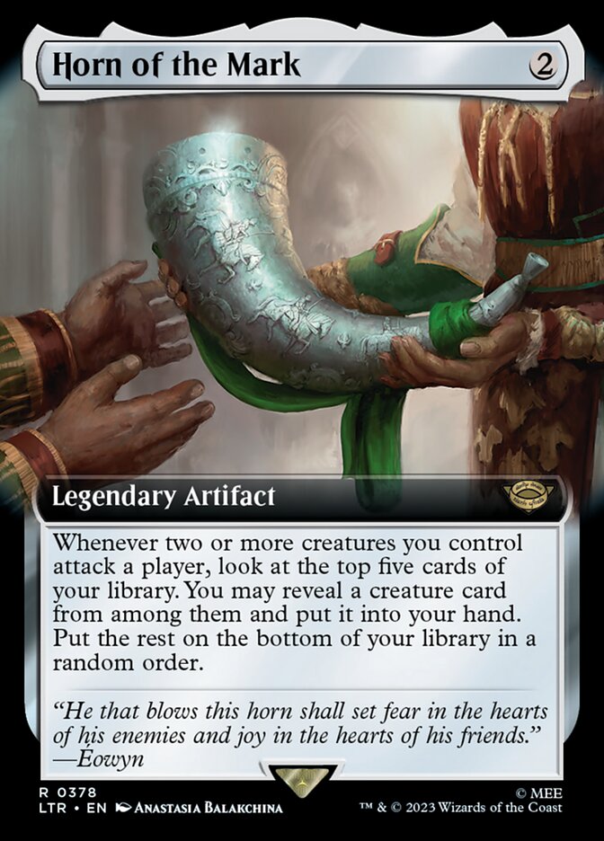 Horn of the Mark 378 (Universes Beyond: The Lord of the Rings: Tales of Middle-earth)  - Extended Art Foil | Good Games Adelaide SA