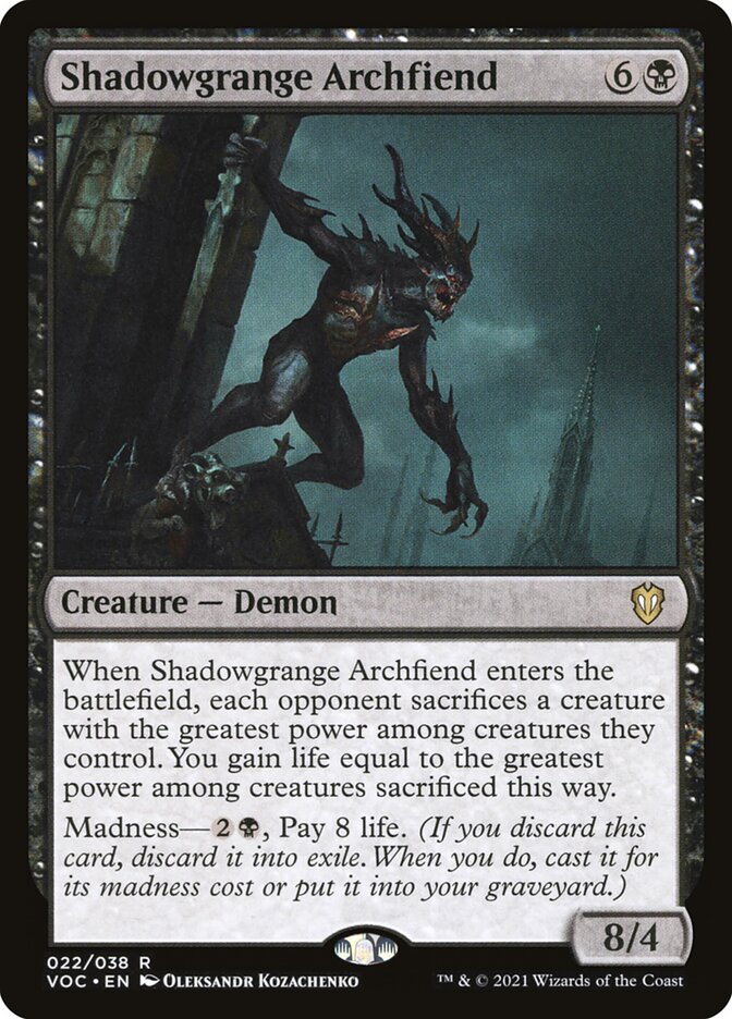 Shadowgrange Archfiend 22 (Commander: Innistrad: Crimson Vow)  | Good Games Adelaide SA