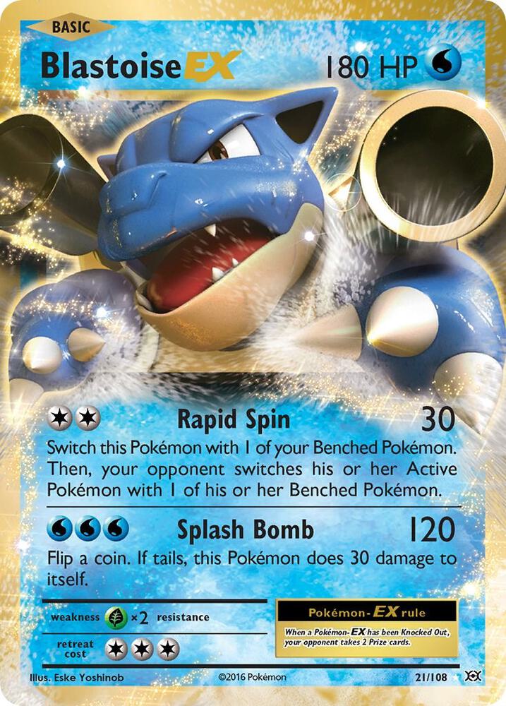 Blastoise EX 21/108 (XY - Evolutions)  - Holofoil | Good Games Adelaide SA