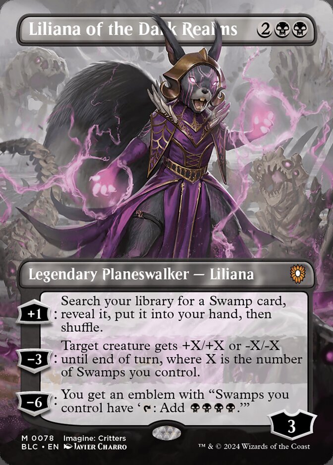 Liliana of the Dark Realms Borderless 78 (Commander: Bloomburrow)  | Good Games Adelaide SA