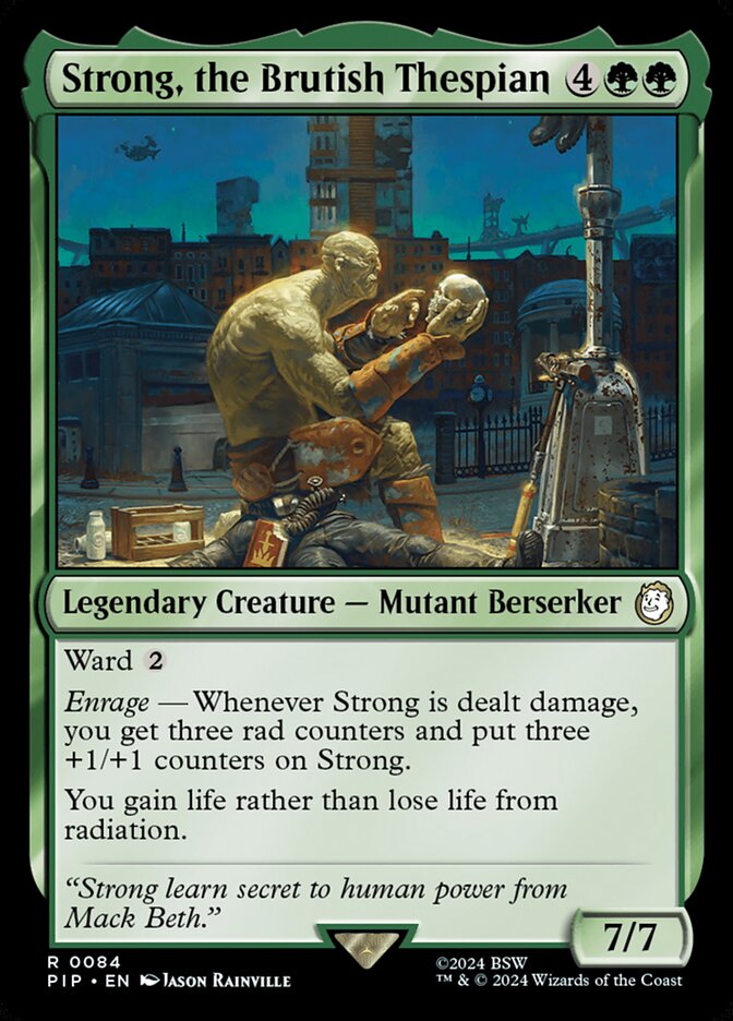 Strong, the Brutish Thespian 84 (Universes Beyond: Fallout)  - Foil | Good Games Adelaide SA