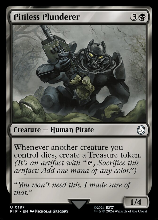 Pitiless Plunderer 187 (Universes Beyond: Fallout)  - Foil | Good Games Adelaide SA