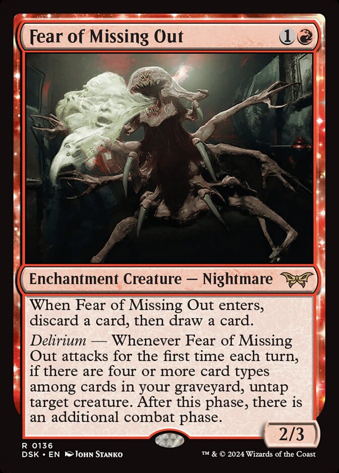 Fear of Missing Out 136 (Duskmourn: House of Horror)  - Foil | Good Games Adelaide SA
