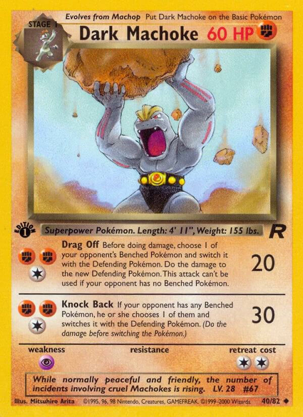 Dark Machoke 40/82 (Team Rocket)  - 1st Edition | Good Games Adelaide SA