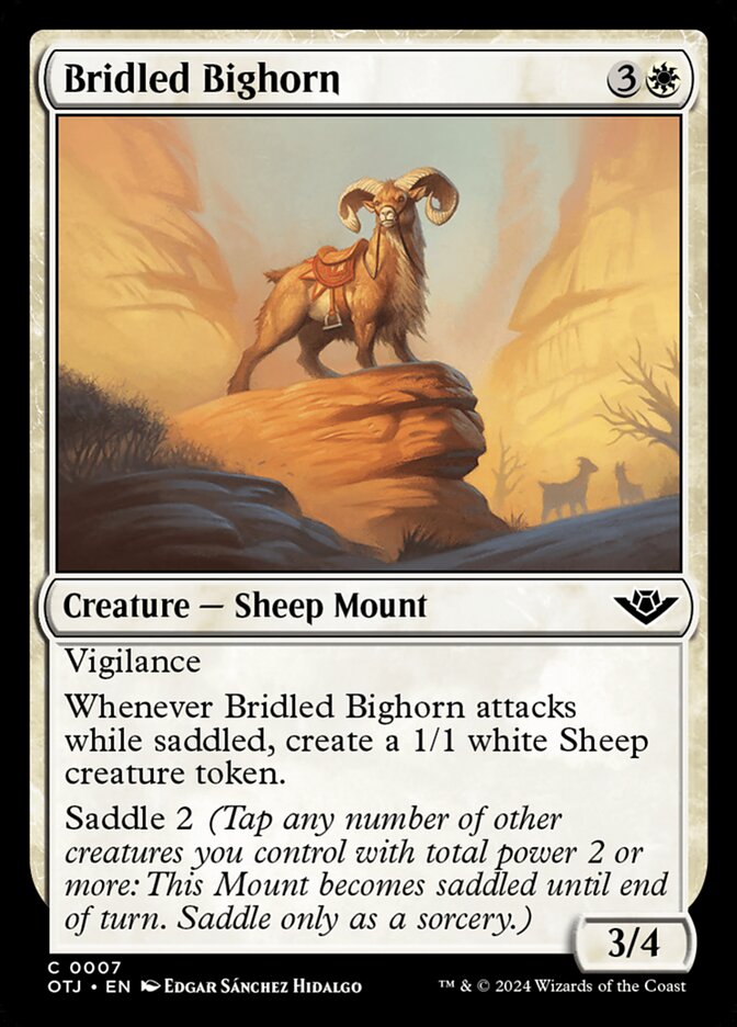 Bridled Bighorn 7/286 (Outlaws of Thunder Junction)  - Foil | Good Games Adelaide SA