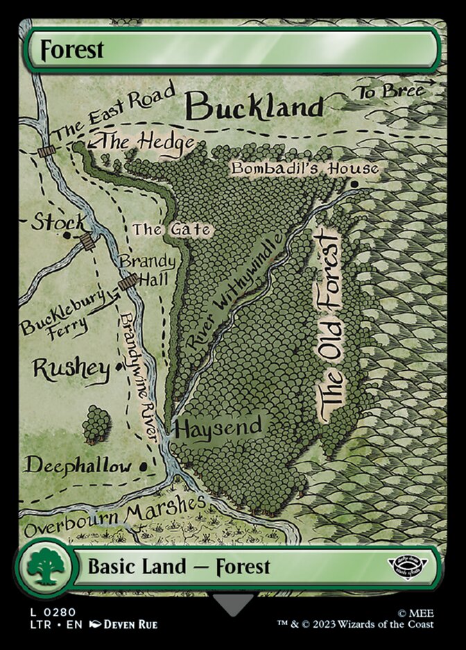Forest 280 (Universes Beyond: The Lord of the Rings: Tales of Middle-earth)  - Full Art Foil | Good Games Adelaide SA