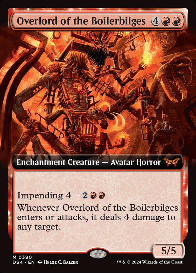 Overlord of the Boilerbilges 380 (Duskmourn: House of Horror)  - Extended Art Foil | Good Games Adelaide SA