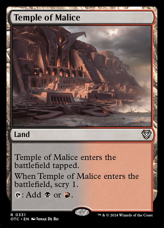Temple of Malice 331 (Commander: Outlaws of Thunder Junction)  | Good Games Adelaide SA