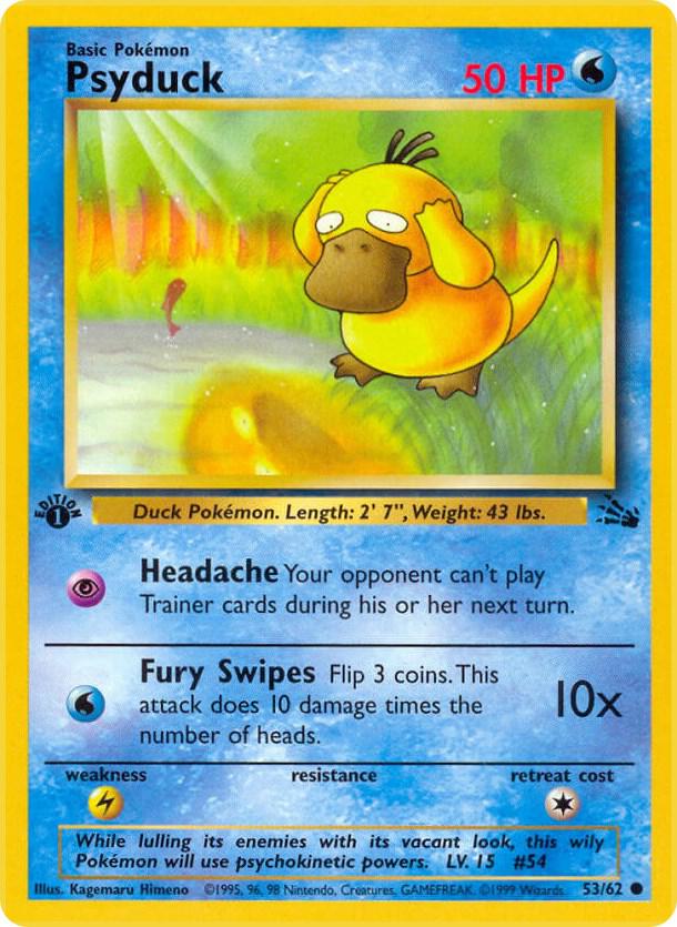 Psyduck 53/62 (Fossil)  - 1st Edition | Good Games Adelaide SA
