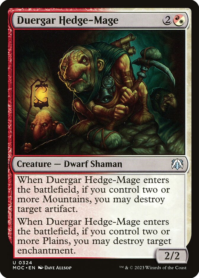 Duergar Hedge-Mage 324 (Commander: March of the Machine)  | Good Games Adelaide SA