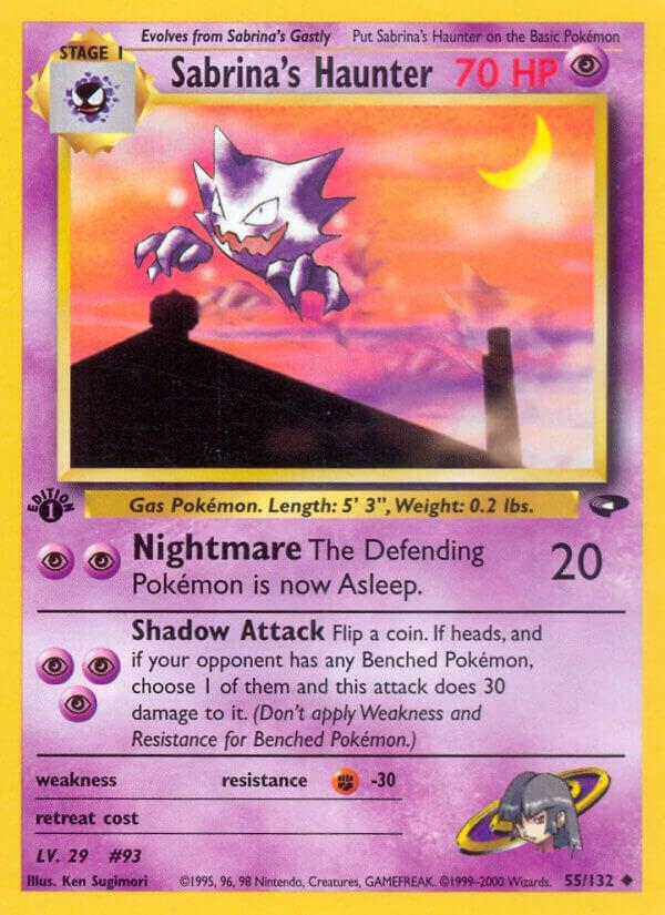 Sabrina's Haunter 055/132 (Gym Challenge)  - 1st Edition | Good Games Adelaide SA