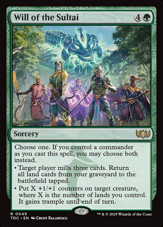 Will of the Sultai 49 (Commander: Tarkir: Dragonstorm)  | Good Games Adelaide SA