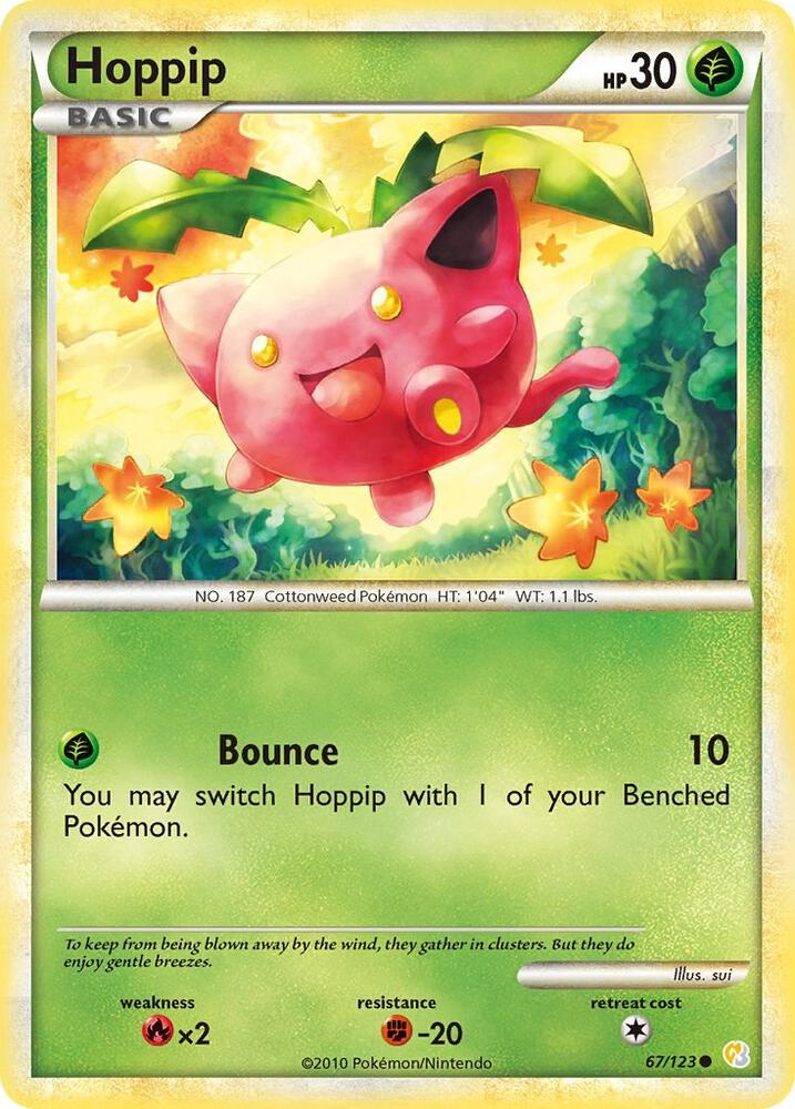 Hoppip 67/123 (HeartGold SoulSilver)  - Reverse Holofoil | Good Games Adelaide SA