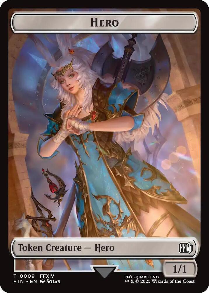 Hero Bird Double Sided Token 9 // 17 (FINAL FANTASY)  | Good Games Adelaide SA