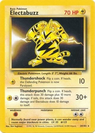 Electabuzz 020/102 (Base Set)  | Good Games Adelaide SA