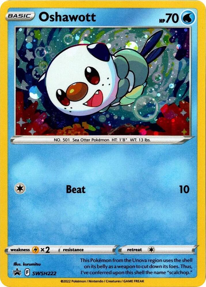 Oshawott SWSH222 (SWSH: Sword & Shield Promo Cards)  - Holofoil | Good Games Adelaide SA