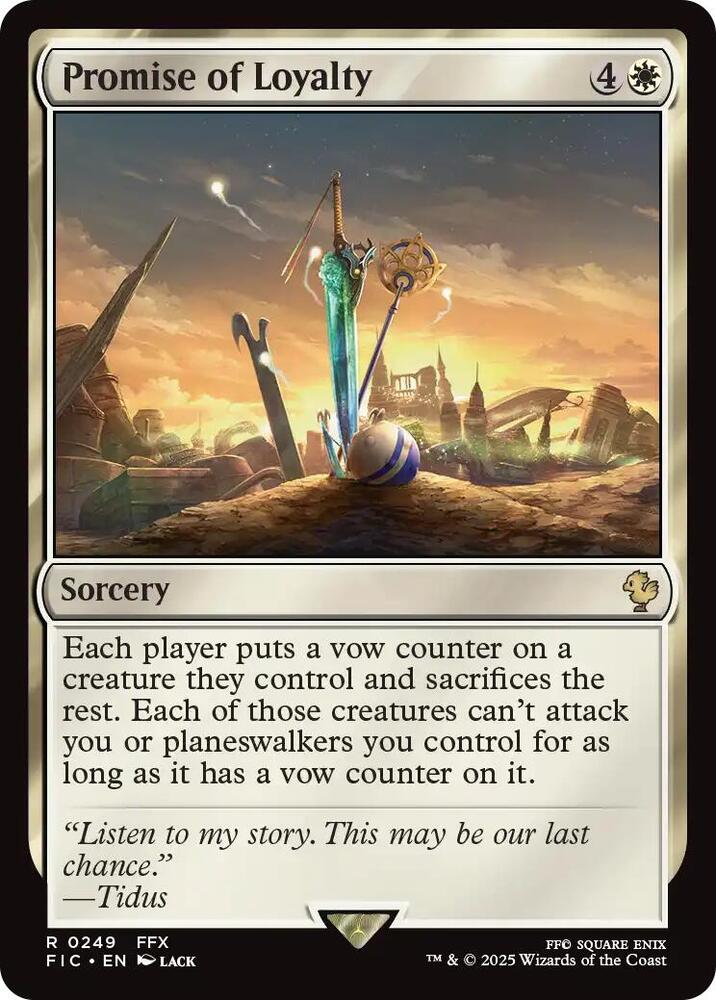 Promise of Loyalty 249 (Commander: FINAL FANTASY)  - Foil | Good Games Adelaide SA