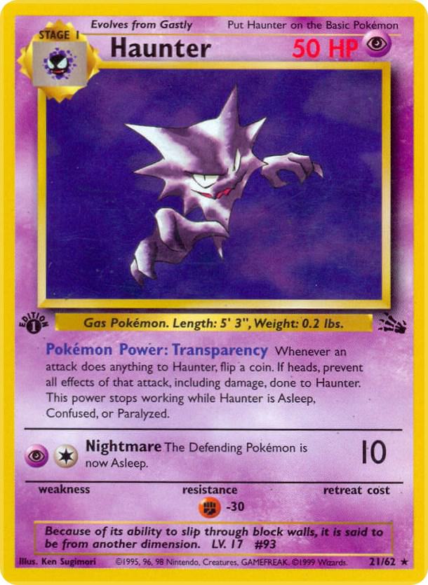 Haunter 21/62 (Fossil)  - 1st Edition | Good Games Adelaide SA