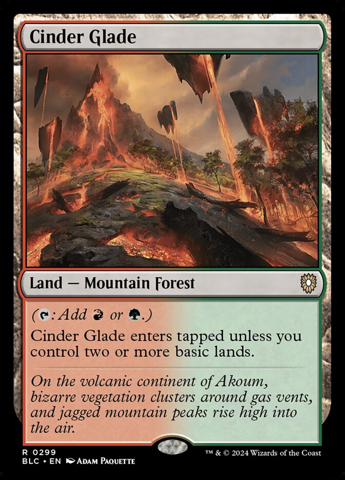 Cinder Glade 299 (Commander: Bloomburrow)  | Good Games Adelaide SA