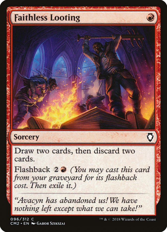 Faithless Looting 96/312 (Commander Anthology Volume II)  | Good Games Adelaide SA