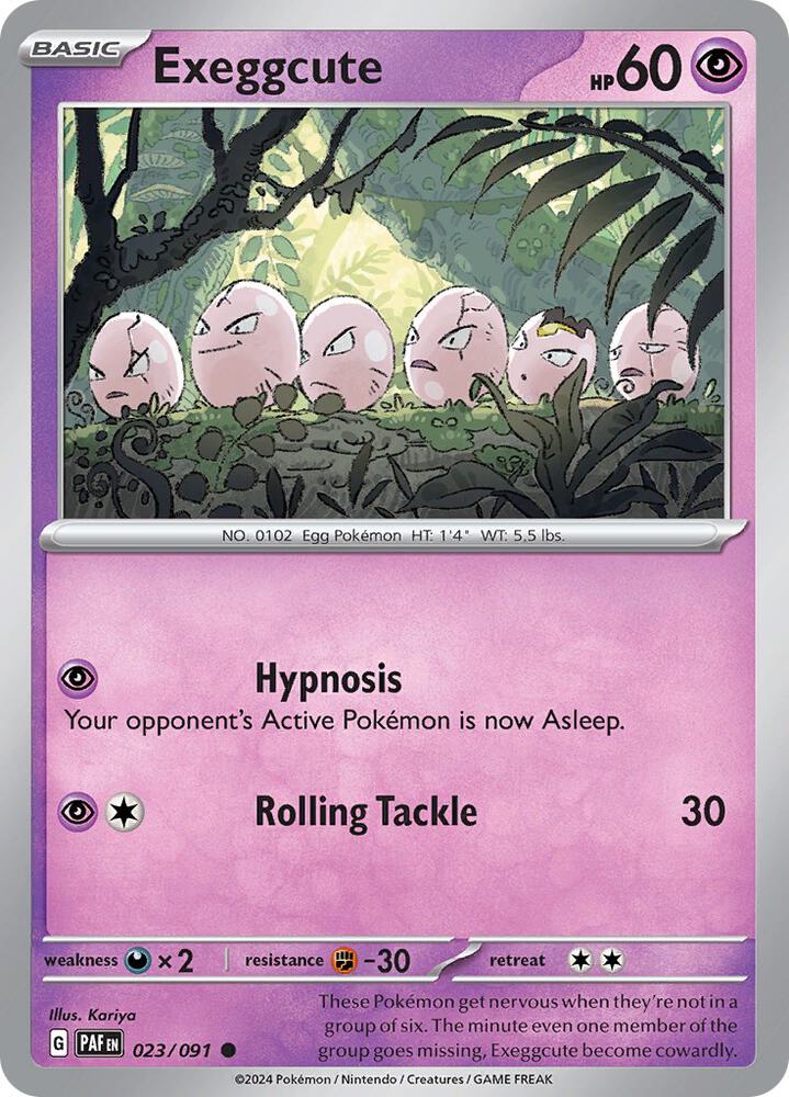 Exeggcute 023/091 (SV: Paldean Fates)  - Reverse Holofoil | Good Games Adelaide SA