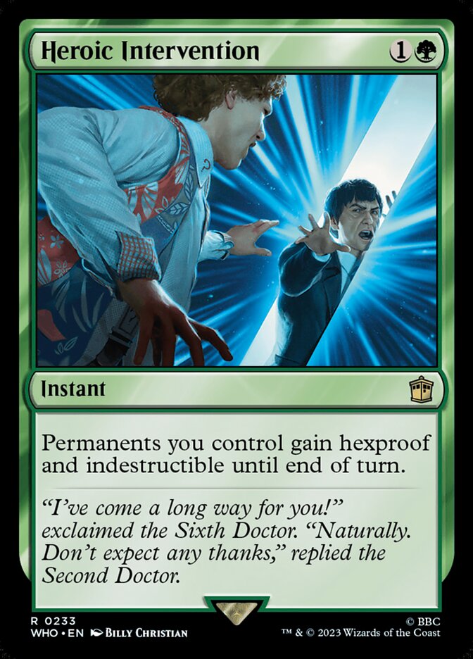 Heroic Intervention 233 (Universes Beyond: Doctor Who)  - Foil | Good Games Adelaide SA
