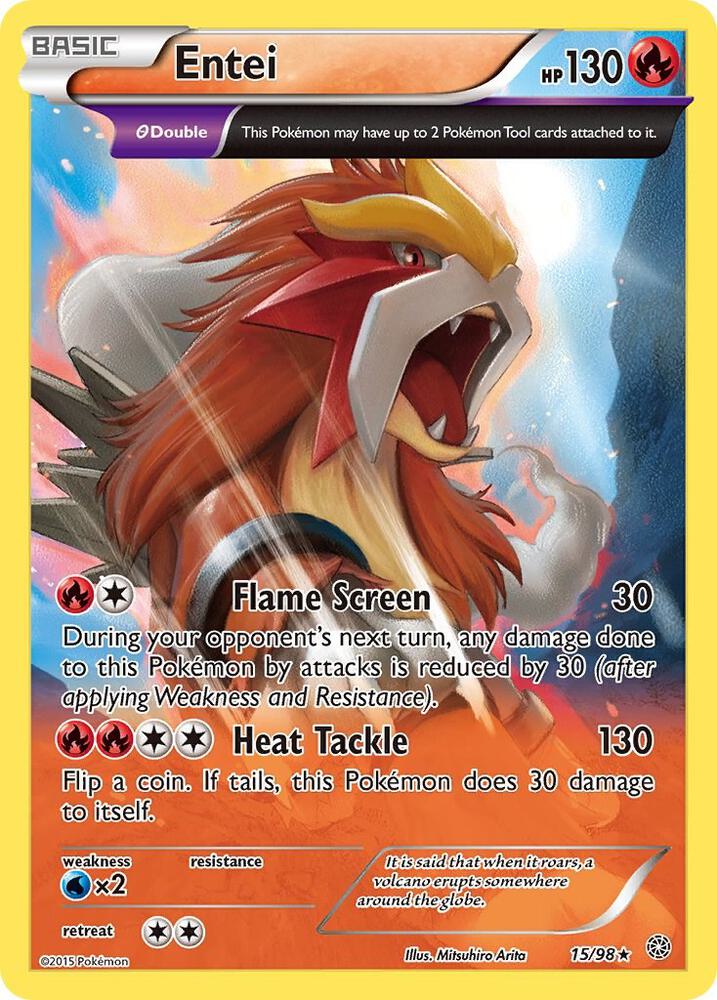 Entei Theta 15/98 (XY - Ancient Origins)  - Reverse Holofoil | Good Games Adelaide SA