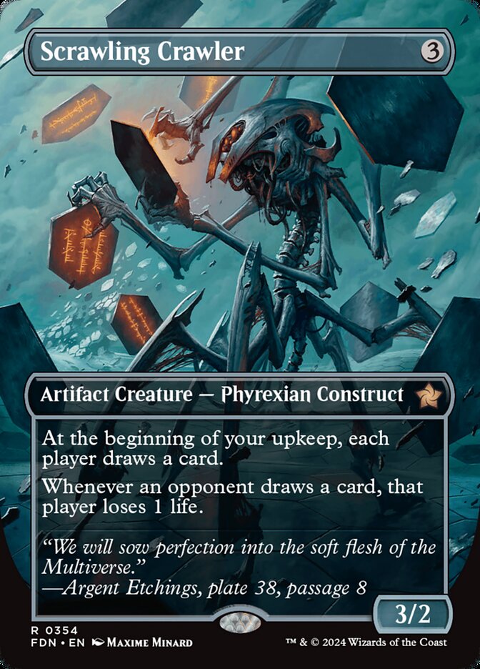 Scrawling Crawler Borderless 354 (Foundations)  - Borderless Foil | Good Games Adelaide SA