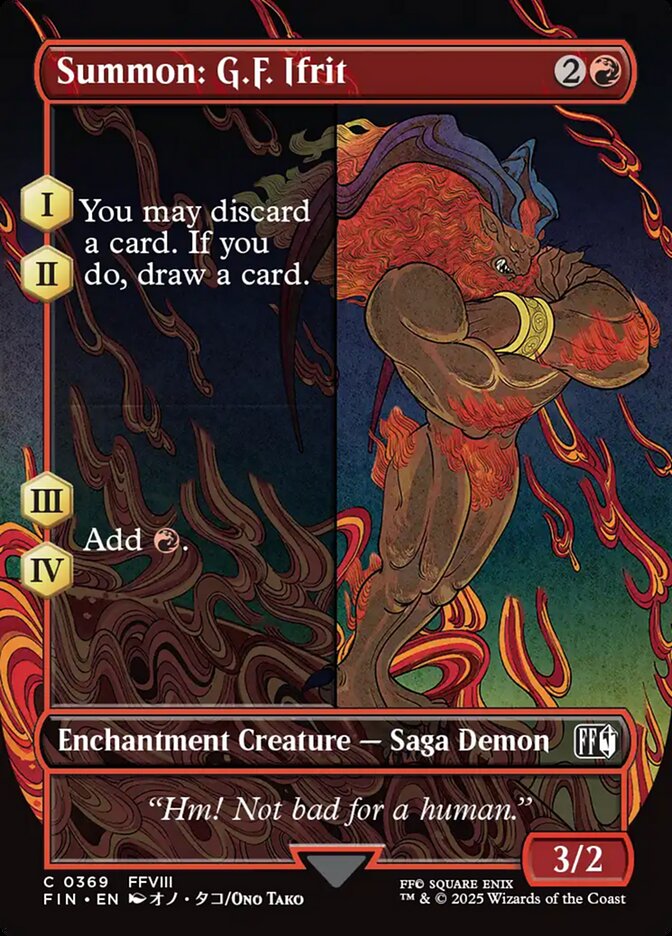 Summon: G.F. Ifrit 369 (FINAL FANTASY)  - Borderless Foil | Good Games Adelaide SA