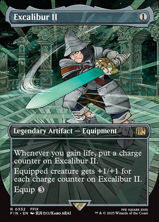 Excalibur II  352 (FINAL FANTASY)  - Borderless Foil | Good Games Adelaide SA