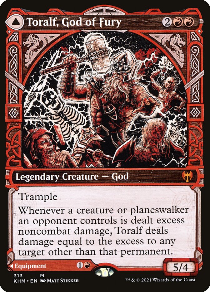 Toralf, God of Fury // Toralf's Hammer 313 (Kaldheim)  - Showcase | Good Games Adelaide SA