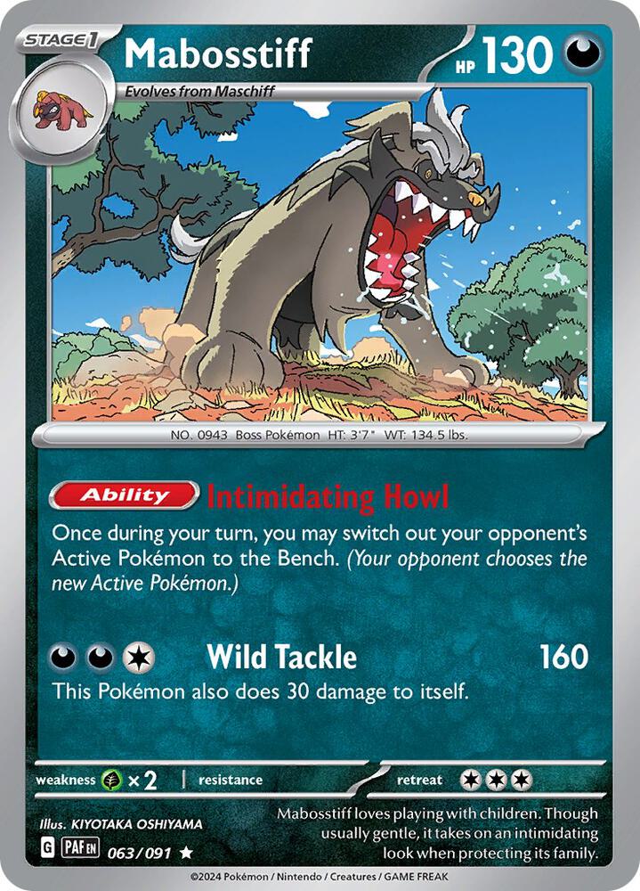 Mabosstiff 063/091 (SV: Paldean Fates)  - Holofoil | Good Games Adelaide SA