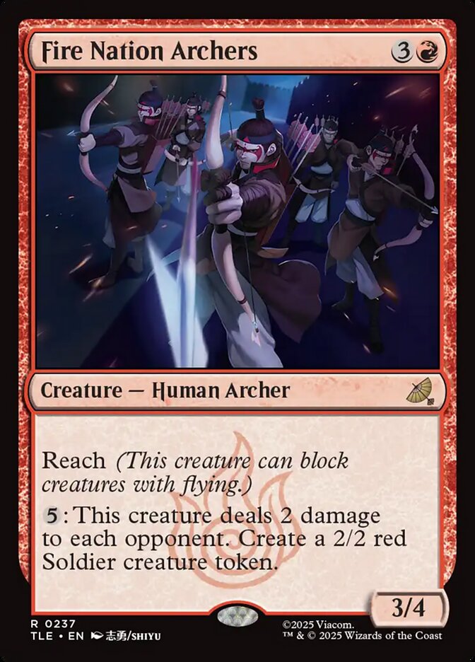 Fire Nation Archers 237 (Avatar: The Last Airbender: Eternal-Legal)  - Foil | Good Games Adelaide SA