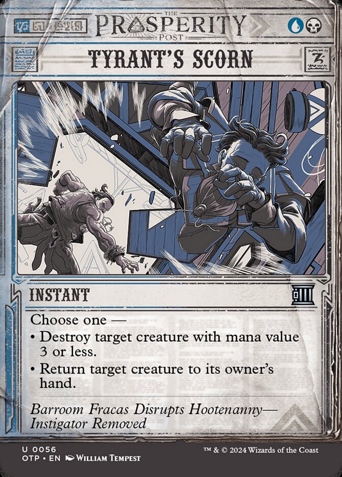 Tyrant's Scorn 56 (Outlaws of Thunder Junction: Breaking News)  - Foil | Good Games Adelaide SA