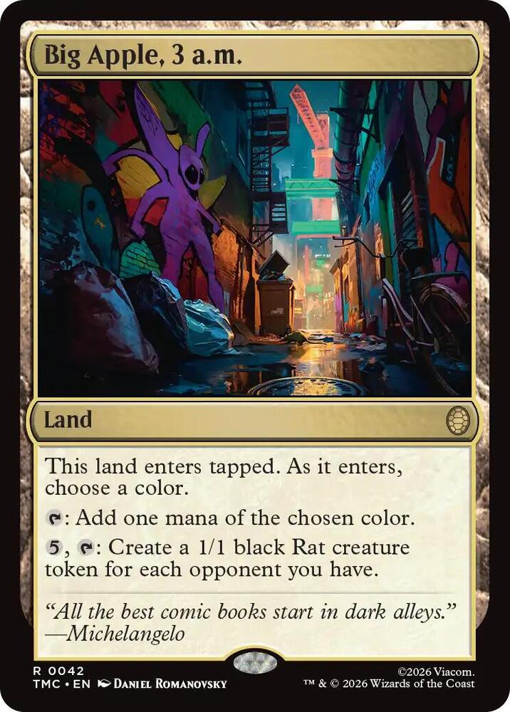 Big Apple 3 am 42/0 (Commander: Teenage Mutant Ninja Turtles)  - Foil | Good Games Adelaide SA