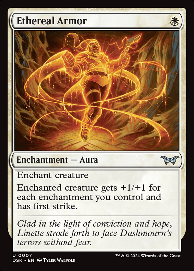 Ethereal Armor 7 (Duskmourn: House of Horror)  - Foil | Good Games Adelaide SA