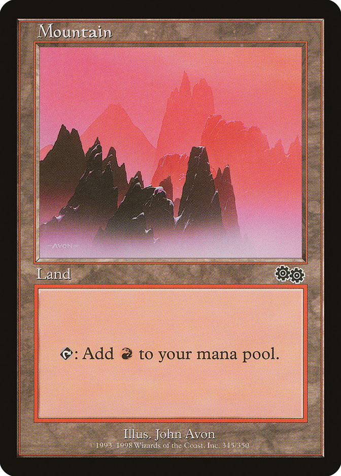 Mountain 345 (Urza's Saga)  | Good Games Adelaide SA