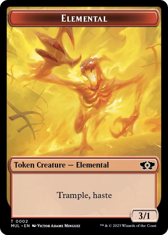 Elemental 0002 Phyrexian Hydra 0011 Double Sided Token 2 // 11 (March of the Machine)  - Foil | Good Games Adelaide SA