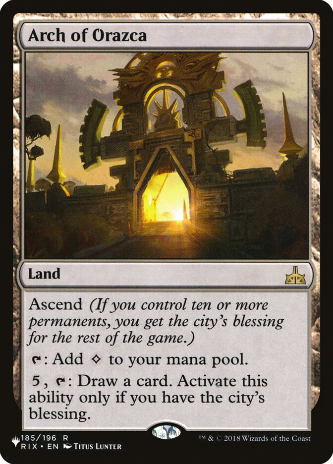 Arch of Orazca 185 (The List Reprints)  | Good Games Adelaide SA