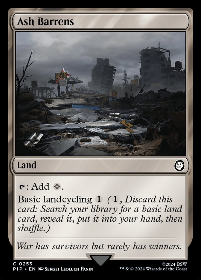 Ash Barrens 253 (Universes Beyond: Fallout)  - Foil | Good Games Adelaide SA