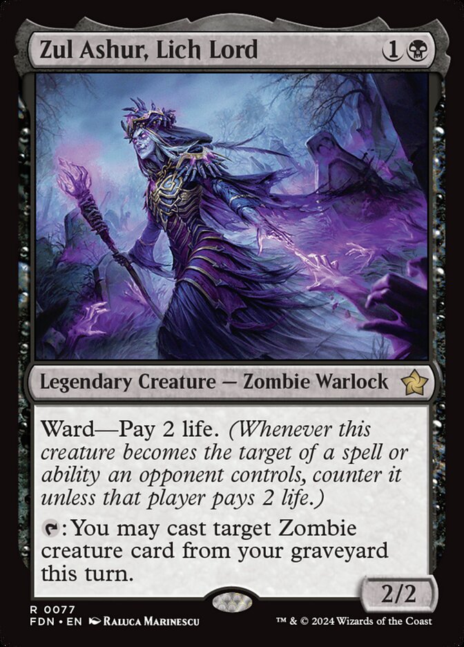 Zul Ashur Lich Lord 77 (Foundations)  - Foil | Good Games Adelaide SA